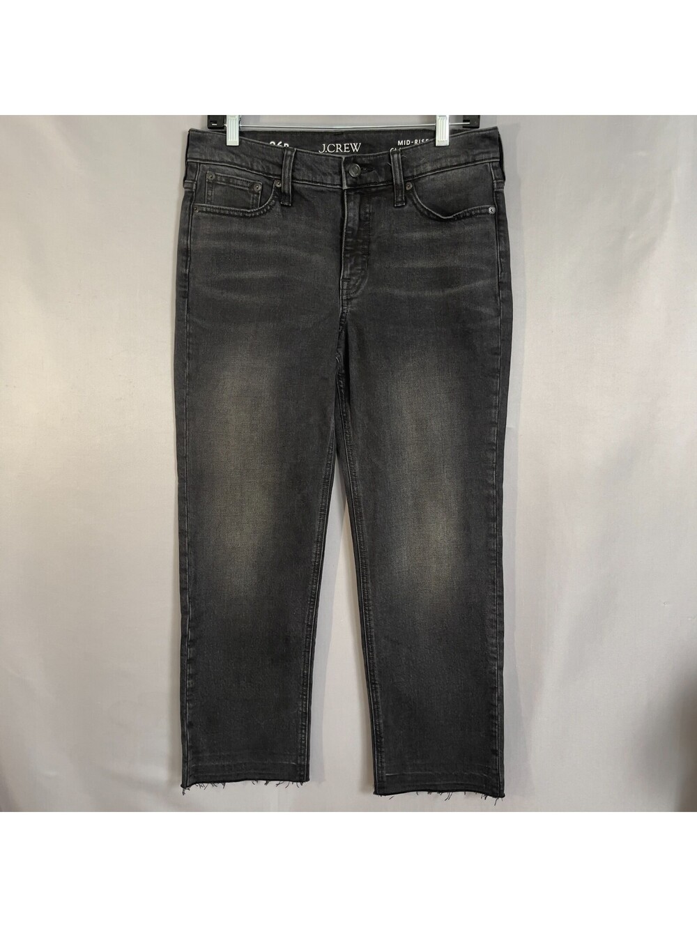 J.Crew Mid-Rise 90s Classic Straight Jeans 26P Black